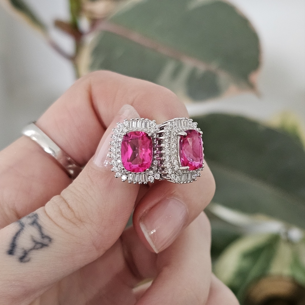 Sterling silver tourmaline earrings